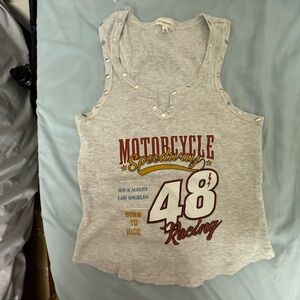 Gray Motorcycle Speedway Tank Top